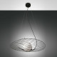 Lampada a sospensione dal design moderno con diffusore in vetro