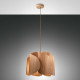 Lampada a sospensione a led con paralume in legno dallo stile moderno