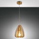 Lampada a sospensione singola con diffusore in vetro dalle linee moderne