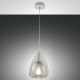 Lampada a sospensione singola con diffusore in vetro dalle linee moderne