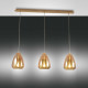 Lampada a sospensione con 3 diffusori in vetro dalle linee moderne