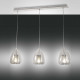Lampada a sospensione con 3 diffusori in vetro dalle linee moderne