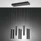 Lampada a sospensione a LED con 8 diffusori dalle linee moderne ed eleganti