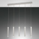 Lampada a sospensione a LED con 5 diffusori dalle linee moderne ed eleganti