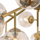 Lampadario da soffitto dalle linee moderne con bocce in vetro soffiato