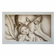 Capezzale moderno dipinto su tela Abbraccio 110x65