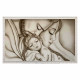 Capezzale moderno dipinto su tela Abbraccio 110x65
