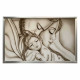 Capezzale moderno dipinto su tela Abbraccio 110x65