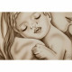 Capezzale moderno dipinto su tela Abbraccio 110x65
