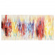 Dipinto astratto dipinto su tela 140x70 "Frequenze"