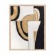Dipinto astratto moderno realizzato a mano su tela "Black and gold 1" 90x120