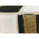Dipinto astratto moderno realizzato a mano su tela "Black and gold 1" 90x120