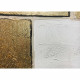 Dipinto astratto moderno realizzato a mano su tela "Black and gold 1" 90x120