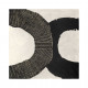Dipinto astratto realizzato a mano olio su tela di cotone "Black circles" 80x80