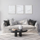 Quadri astratti set 3 pezzi dipinti a mano su tela con cornice Groove 50x60