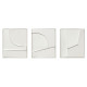 Quadri astratti set 3 pezzi dipinti a mano su tela con cornice Groove 50x60