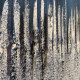 Quadro astratta in stile moderno dipinto a mano su tela "Dark Blue Art" 150x70
