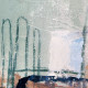 Quadro astratto con cornice dipinto a mano su tela di cotone Blues 114x144