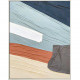 Quadro astratto con cornice dipinto a mano su tela di cotone "Fabrics 1" 80x100