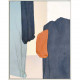 Quadro astratto con cornice dipinto a mano su tela di cotone "Fabrics 2" 80x100