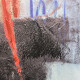 Quadro astratto con cornice dipinto a mano su tela di cotone Soul 114x144