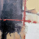 Quadro astratto con cornice dipinto a mano su tela di cotone Soul 114x144