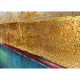 Quadro astratto contemporaneo con cornice dipinto a mano "The line" 90x120