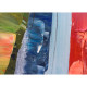 Quadro astratto contemporaneo con paesaggio dipinto a mano "Nuove Rotte" 140x70