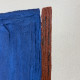 Quadro astratto dipinto a mano con acrilici su tela Snorkel Blue 80x100