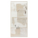Quadro astratto dipinto a mano su tela di cotone con cornice Almond 70x150