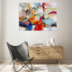 Quadro astratto dipinto a mano su tela di cotone "Esplosione di Colore" 150x110