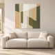 Quadro astratto dipinto a mano su tela di cotone Tapiz 100x100