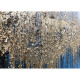 Quadro astratto in stile moderno dipinto su tela in cotone 150x70 "Blue Art"