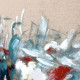 Quadro astratto moderno dipinto a mano con acrilici su tela Hurricane 80x120