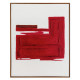 Quadro astratto moderno dipinto a mano con acrilici su tela Racing Red 80x100