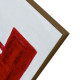 Quadro astratto moderno dipinto a mano con acrilici su tela Racing Red 80x100