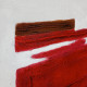 Quadro astratto moderno dipinto a mano con acrilici su tela Racing Red 80x100