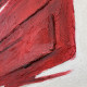 Quadro astratto moderno dipinto a mano con acrilici su tela Racing Red 80x100