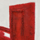 Quadro astratto moderno dipinto a mano con acrilici su tela Racing Red 80x100