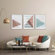 Quadro astratto moderno dipinto a mano su tela di cotone Bahaus 1 60x80