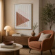Quadro astratto moderno dipinto a mano su tela di cotone Bahaus 1 60x80