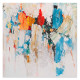 Quadro astratto moderno dipinto a mano su tela di cotone "Colorful 1" 120x120