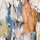 Quadro astratto moderno dipinto a mano su tela di cotone "Colorful 1" 120x120
