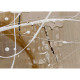 Quadro astratto moderno dipinto a mano su tela di cotone "Cream" 90x120