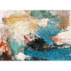 Quadro astratto moderno dipinto a mano su tela di cotone "Mess" 120x150