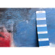 Quadro astratto moderno dipinto a mano su tela "Rouge" 120x30