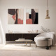 quadro astratto realizzato a mano con acrilici su tela Patchwork 2 80x100