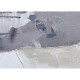 Quadro con paesaggio campestre dipinto a mano su tela "Ocean Town" 80x80