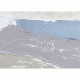 Quadro con paesaggio campestre dipinto a mano su tela "Ocean Town" 80x80