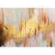 Quadro contemporaneo astratto dipinto a mano "Interferenza di Colori" 140x70